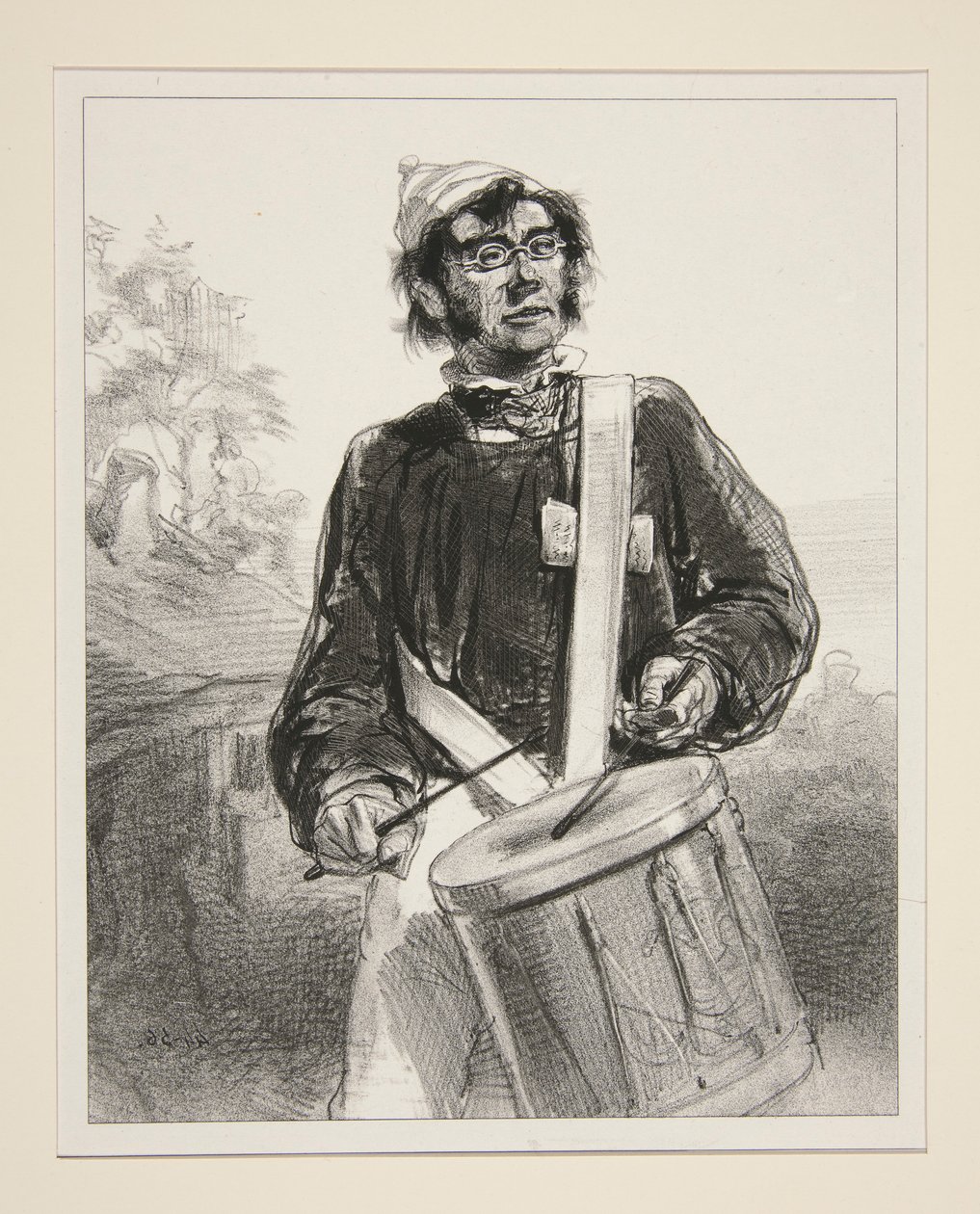 Köy Davul. by Paul Gavarni