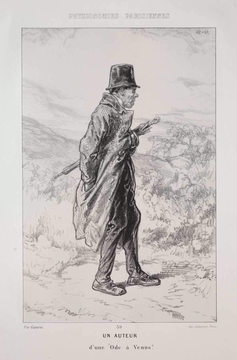 Bir yazar. by Paul Gavarni