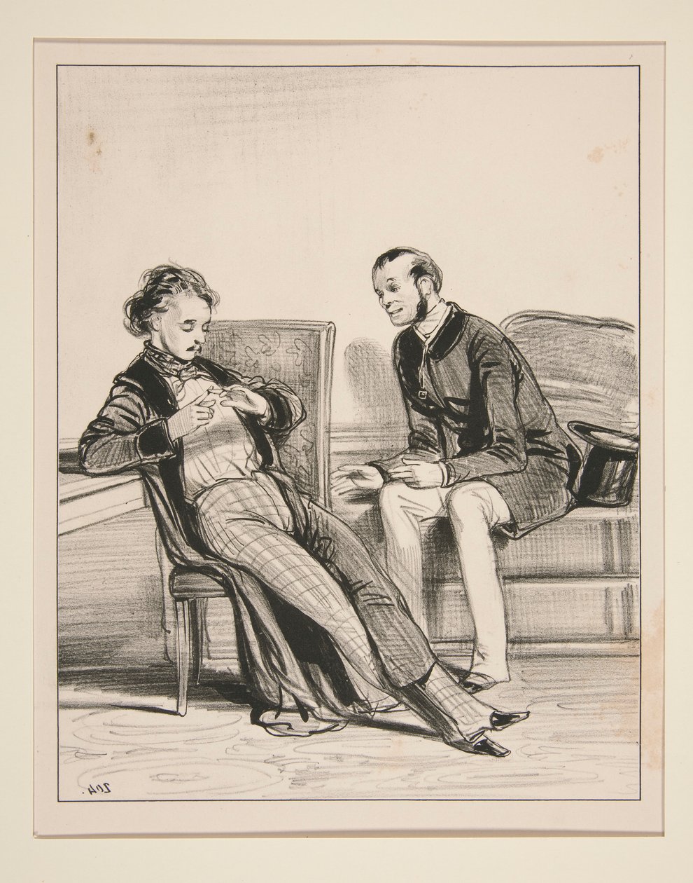 Hadi, sevgili Gustave, olabildiğince makul ol. by Paul Gavarni