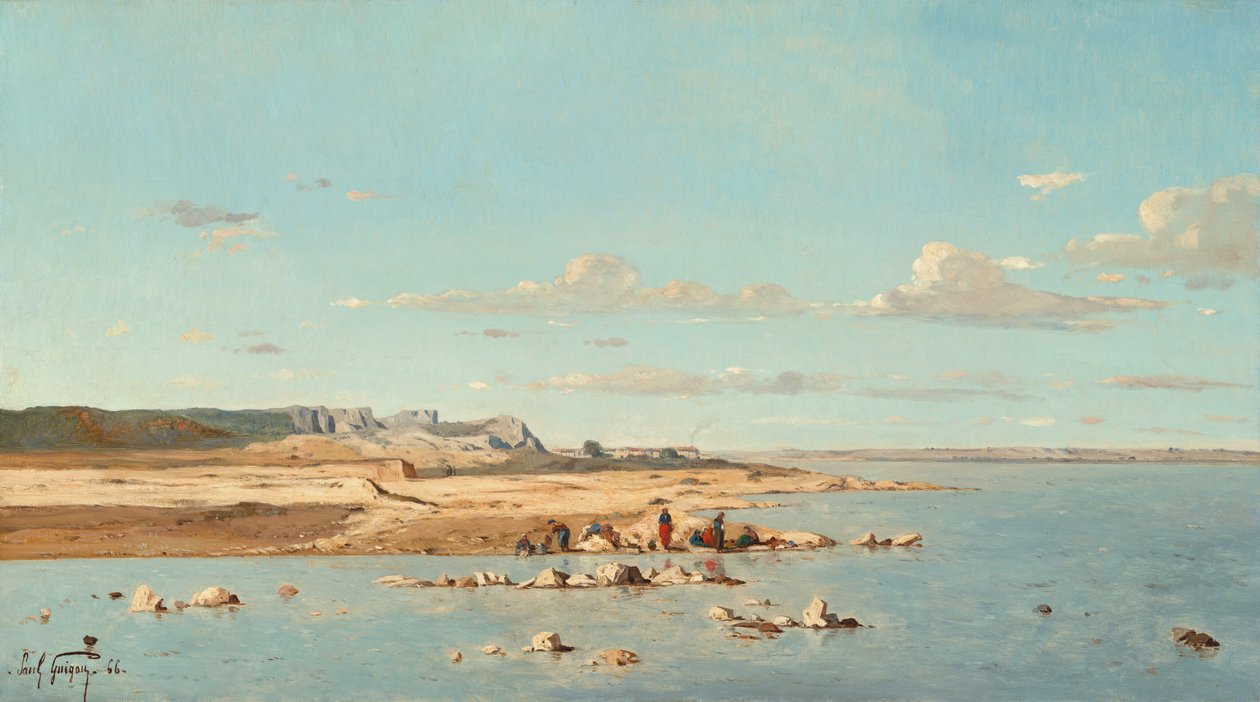 Durance Kıyılarında Çamaşırcı Kadınlar by Paul Guigou