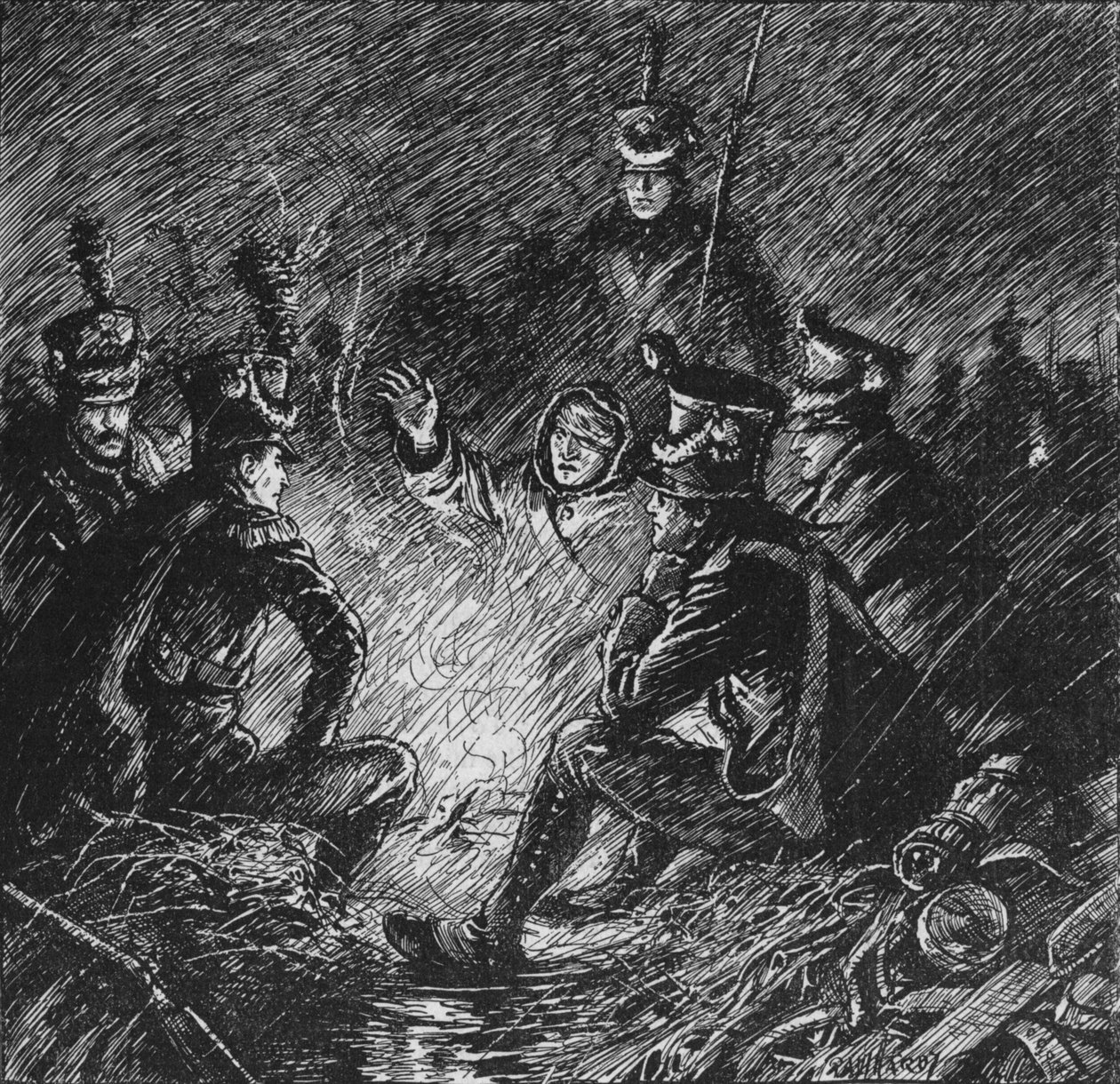 Hem Fransızlar hem de Müttefikler Çamur ve Suda Bivouaked, 1902 by Paul Hardy