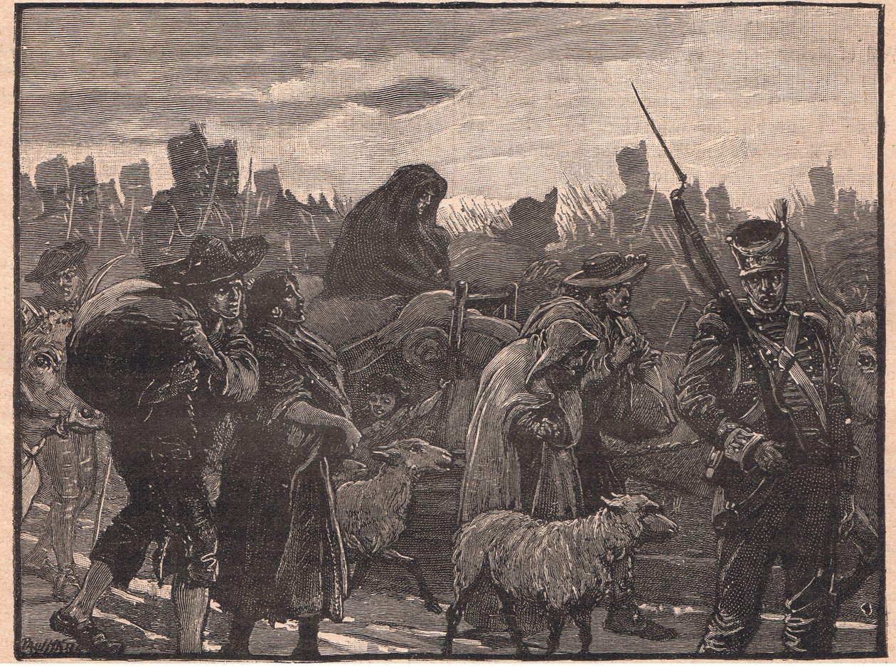 Wellington'lar, MS 1810'da Coimbra'dan geri çekilirler. by Paul Hardy