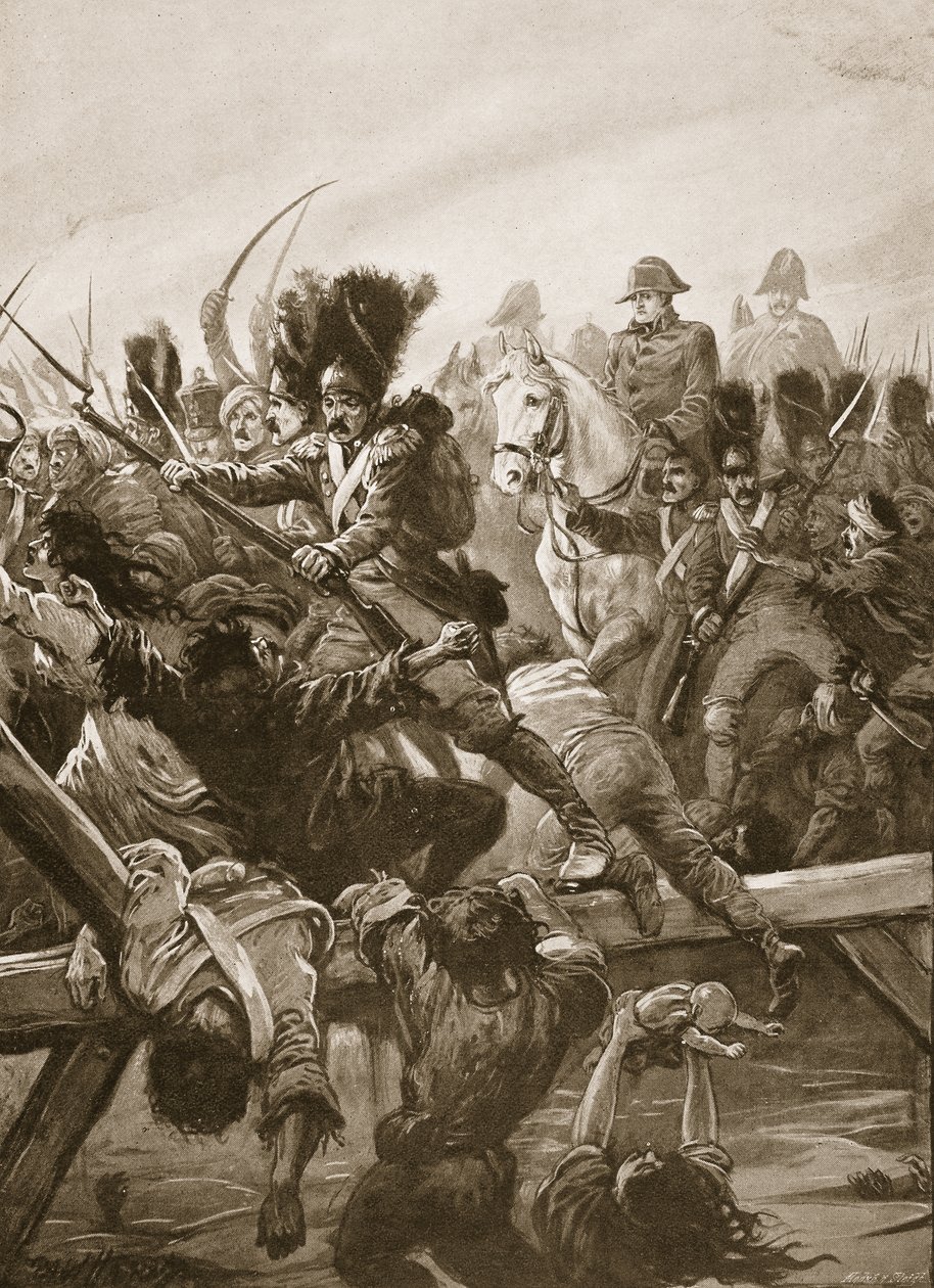 Muhafızdan arta kalanlar İmparator için bir yol açarken görüldüğünde, Archibald Forbes, G.A. Henry ve Binbaşı Arthur Griffith by Paul Hardy