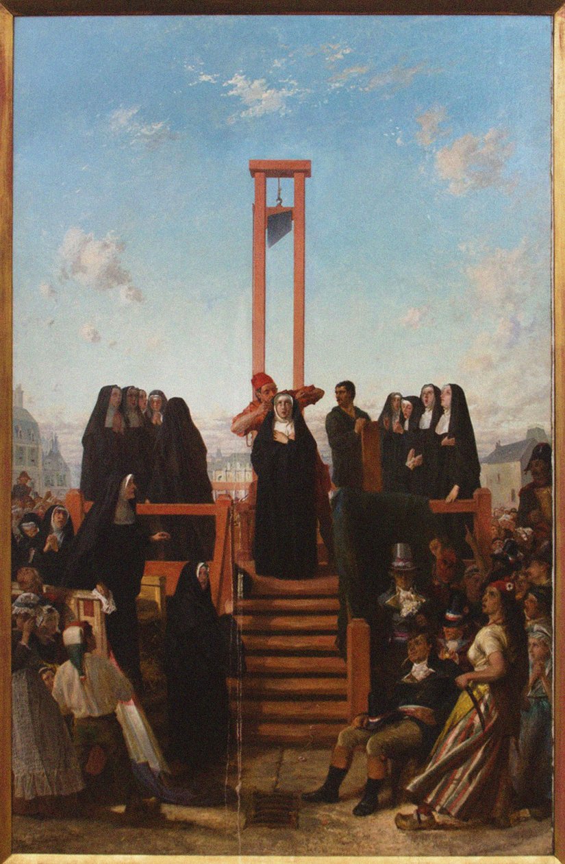 Giyotin. Compiègne Karmelitleri, 19. yüzyılın ilk yarısı.. by Paul Delaroche