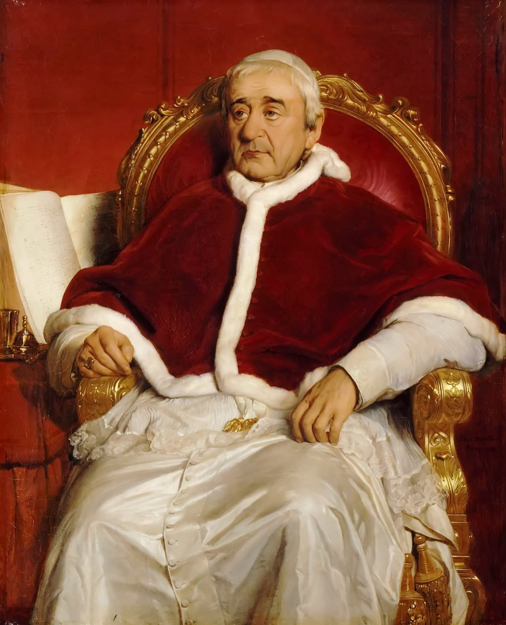 Papa Gregory XVI 1765-1846 Portresi by Paul Delaroche