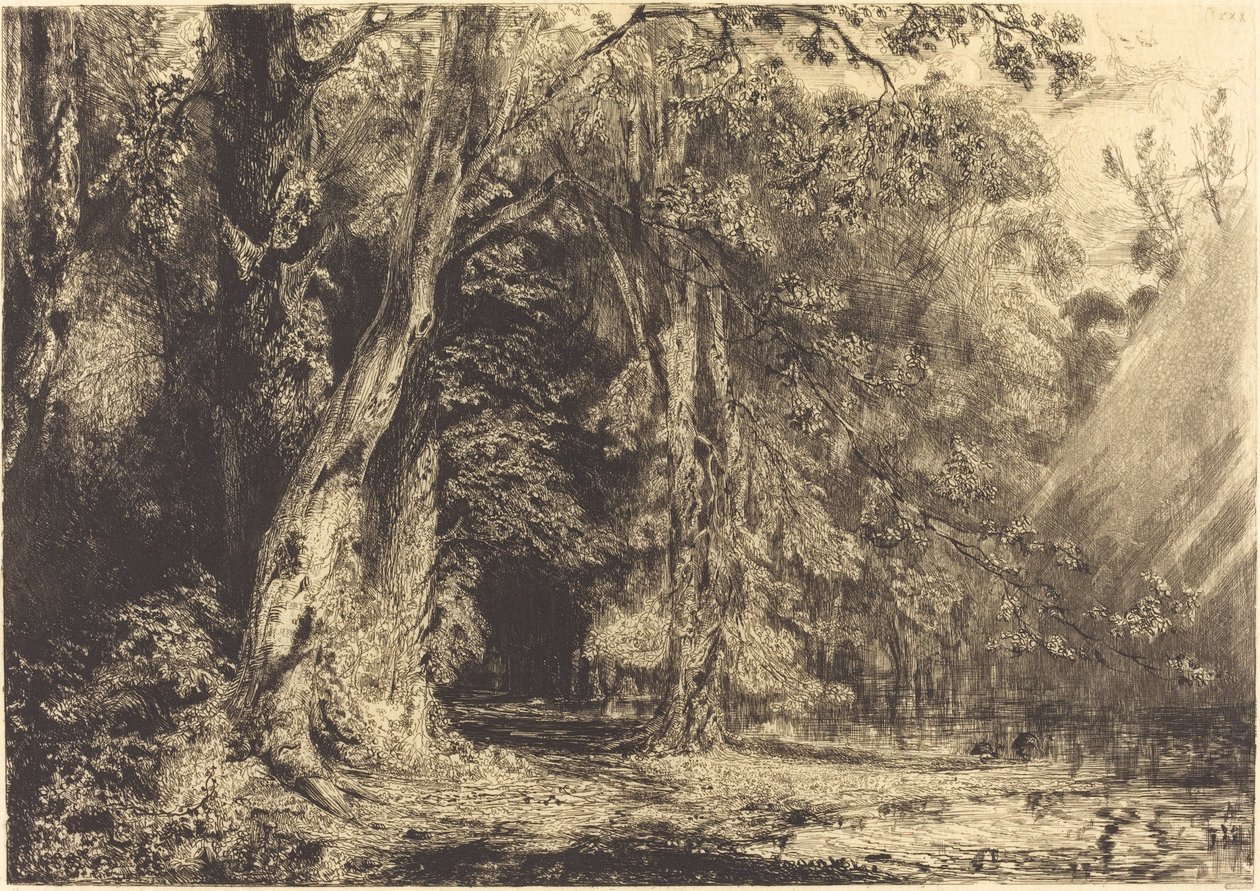 Ile Séguin Ormanında Sel by Paul Huet