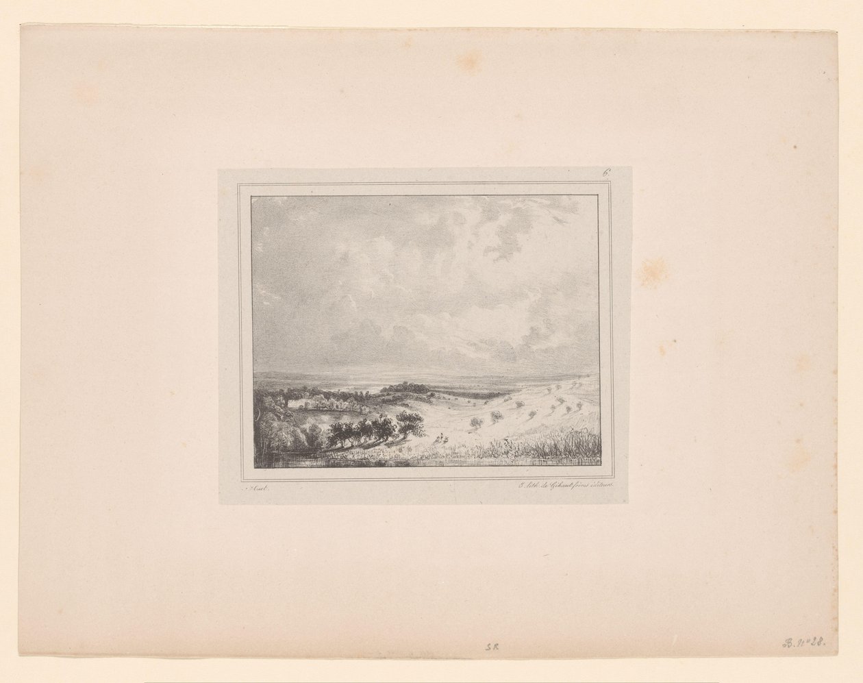 Güneş ışığında tepelik manzara Plein soleil Sekiz manzara performansı (dizi başlığı) Huit sujets de Paysage (dizi başlığı) by Paul Huet