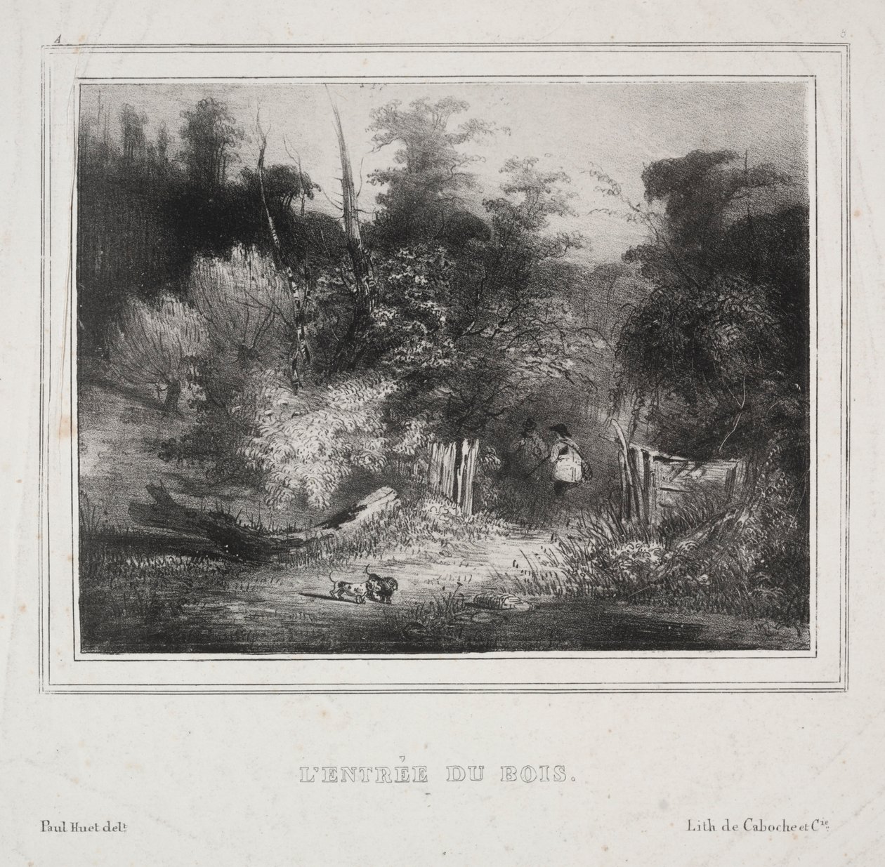 Manzaralar: Bir Ormanın Girişi, 1829. by Paul Huet