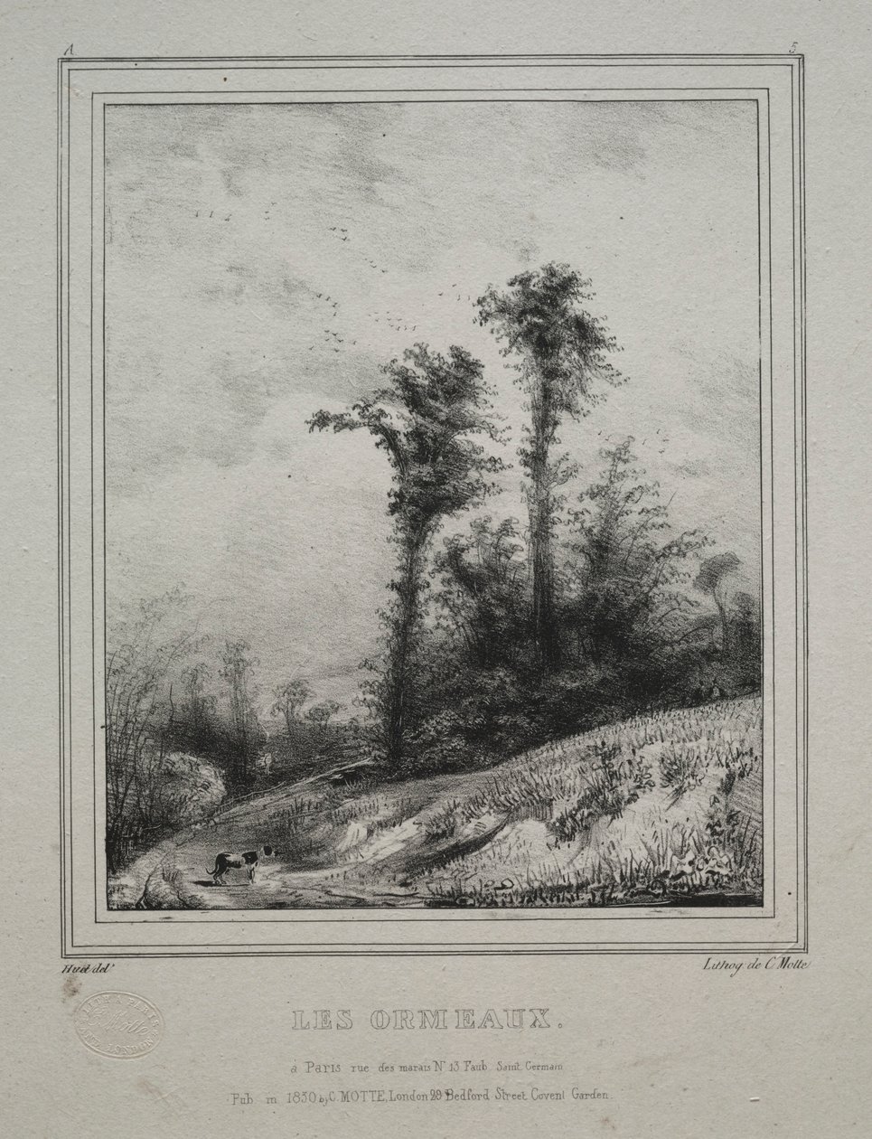 Manzaralar: Genç Karaağaç Ağaçları, 1829. by Paul Huet