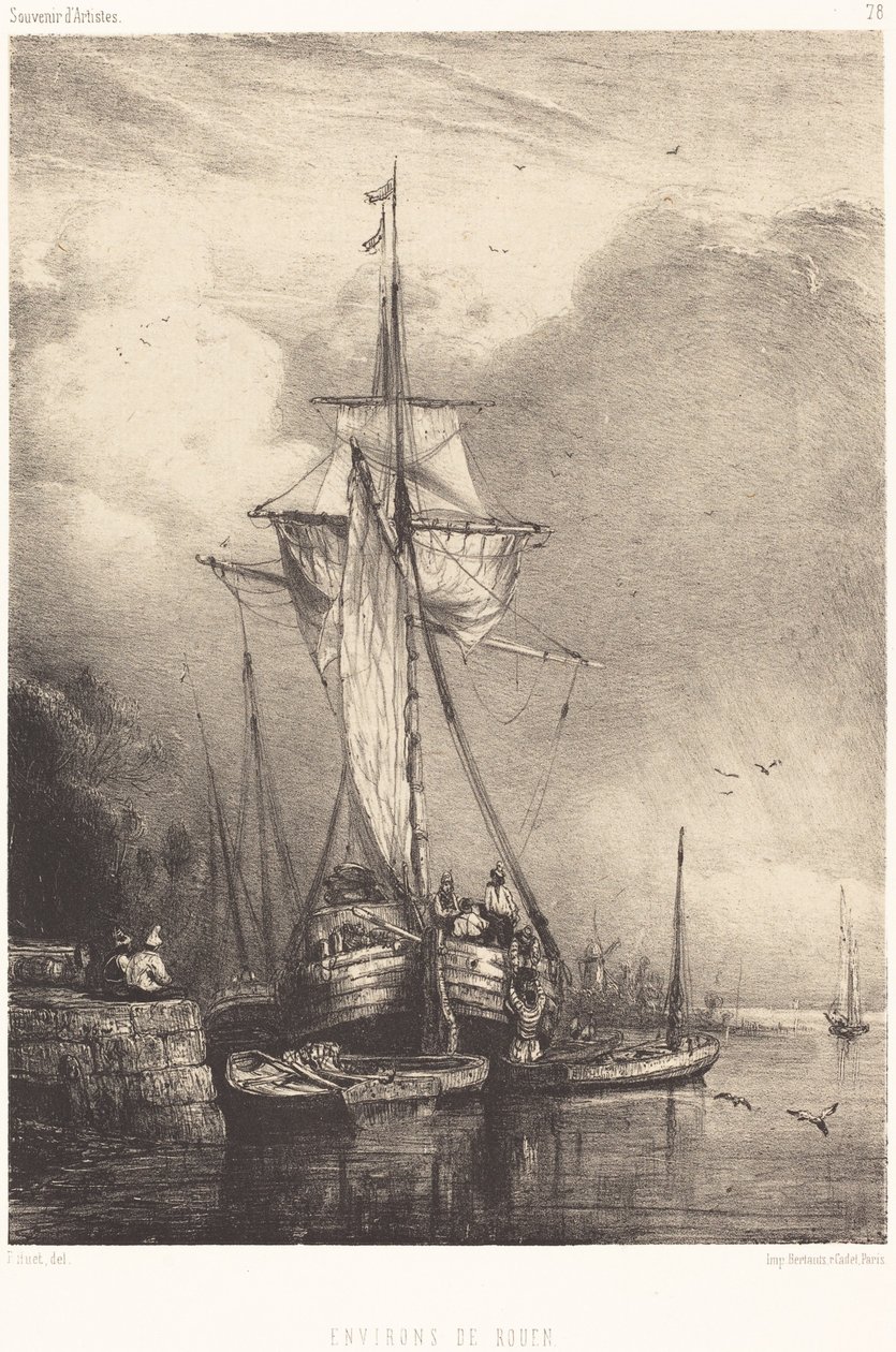 Rouen yakınında (Environs de Rouen) by Paul Huet