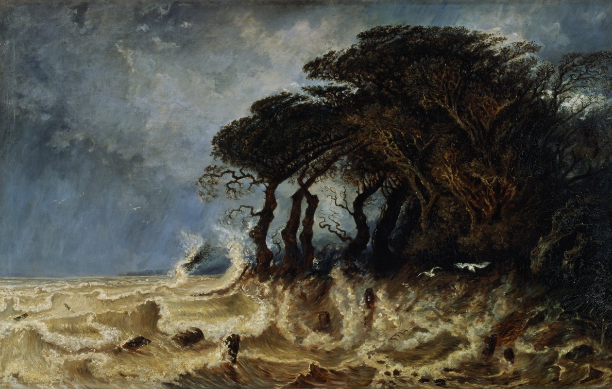 Honfleur yakınlarındaki Bahar Gelgiti, 1861 dolayları by Paul Huet