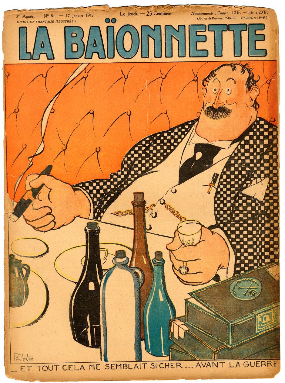 Renklerde Hiciv “La Baionnette”in Kapağı by Paul Iribe