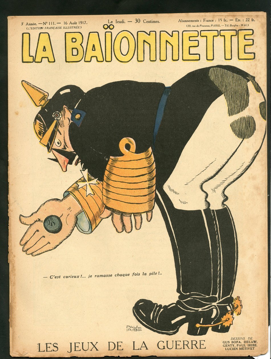 “La Baionnette” Kapağı, Renklerle Hiciv by Paul Iribe