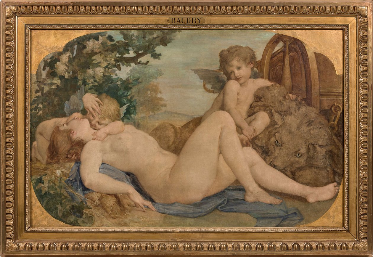 Kibele ve Amphitrite, 1859. by Paul Jacques Aimé Baudry