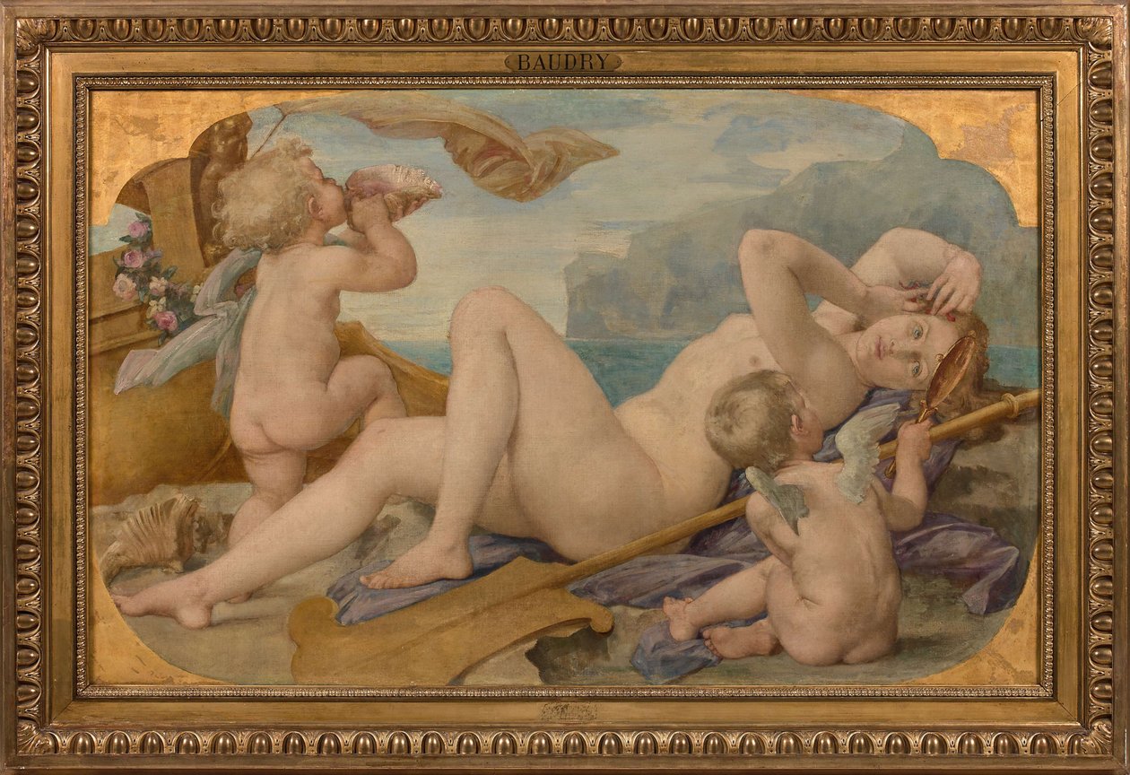 Kibele ve Amphitrite, 1859. by Paul Jacques Aimé Baudry