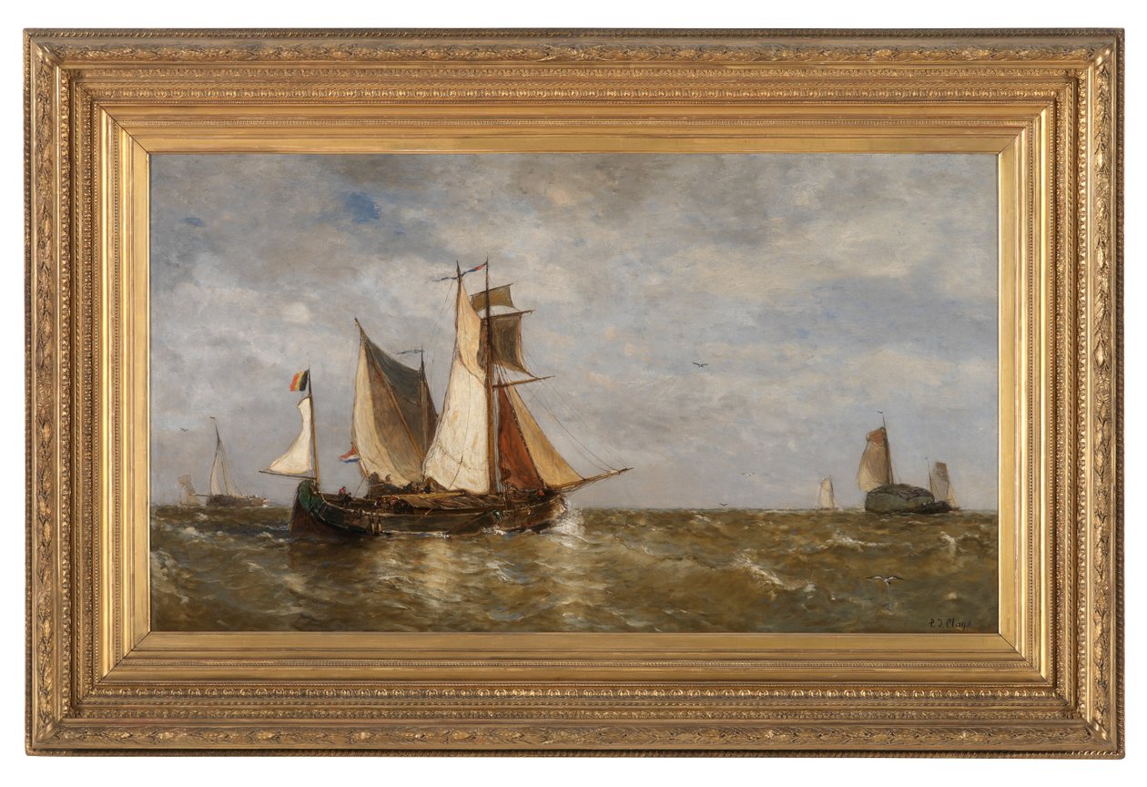 Scheldt'in Ağzı (tuval üzerine yağlıboya) by Paul Jean Clays