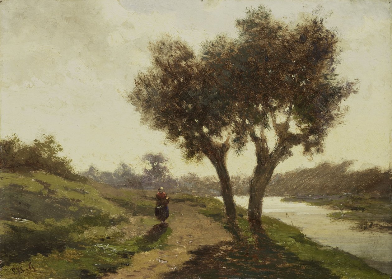 İki Ağaçlı Manzara by Paul Joseph Constantin Gabriel