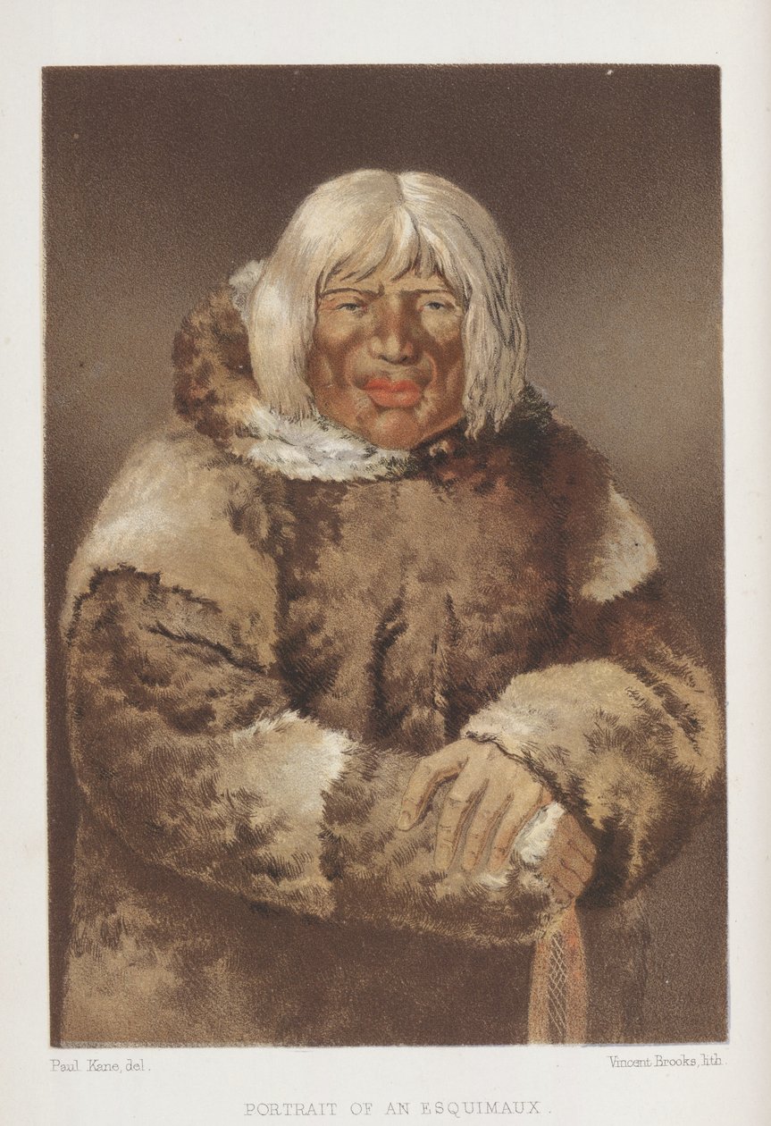 Bir Eskimo portresi, pub. 1859 by Paul Kane