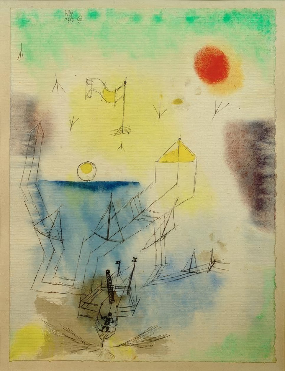 (Neuland denizcisi yolculuğa başlar) by Paul Klee