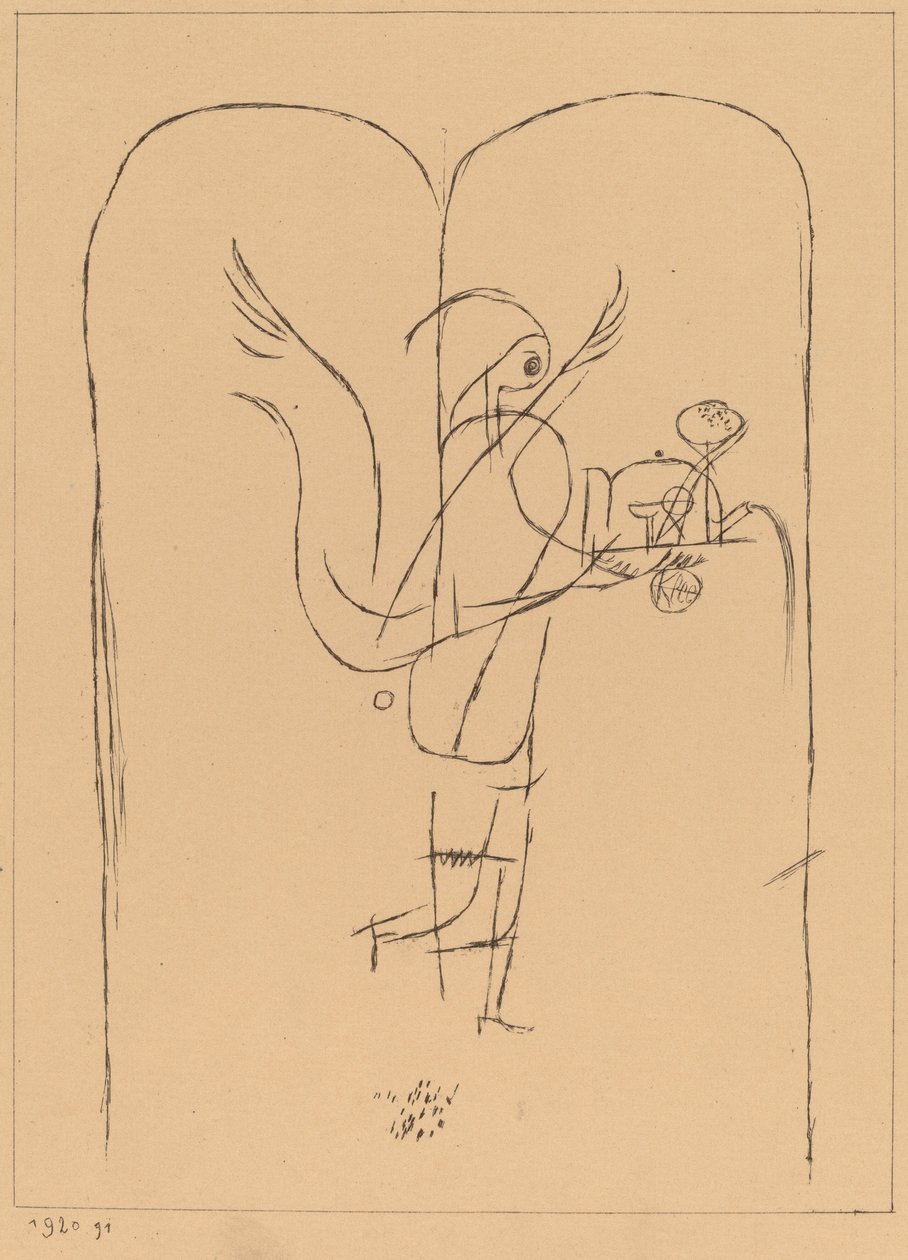 Bir Dahi Küçük Bir Kahvaltı Sunar by Paul Klee
