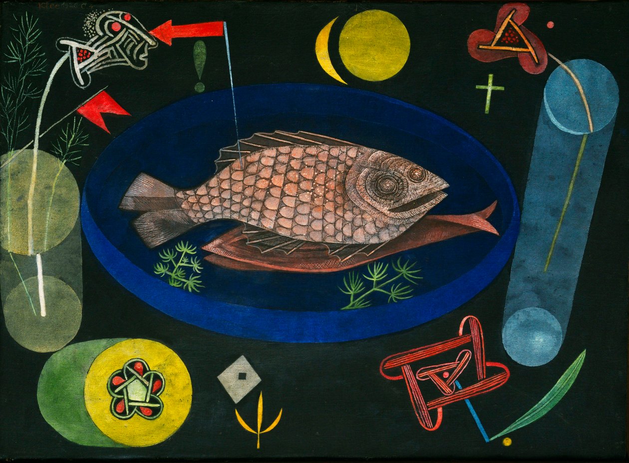 balık etrafında by Paul Klee