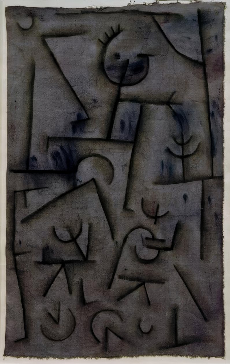 Kırmızı şarapta Bacchanal by Paul Klee