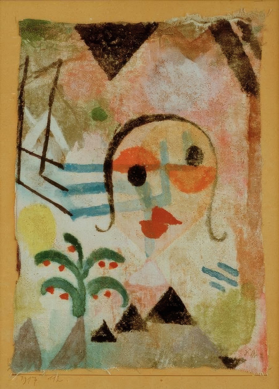 Kızıl saçlı portresi by Paul Klee