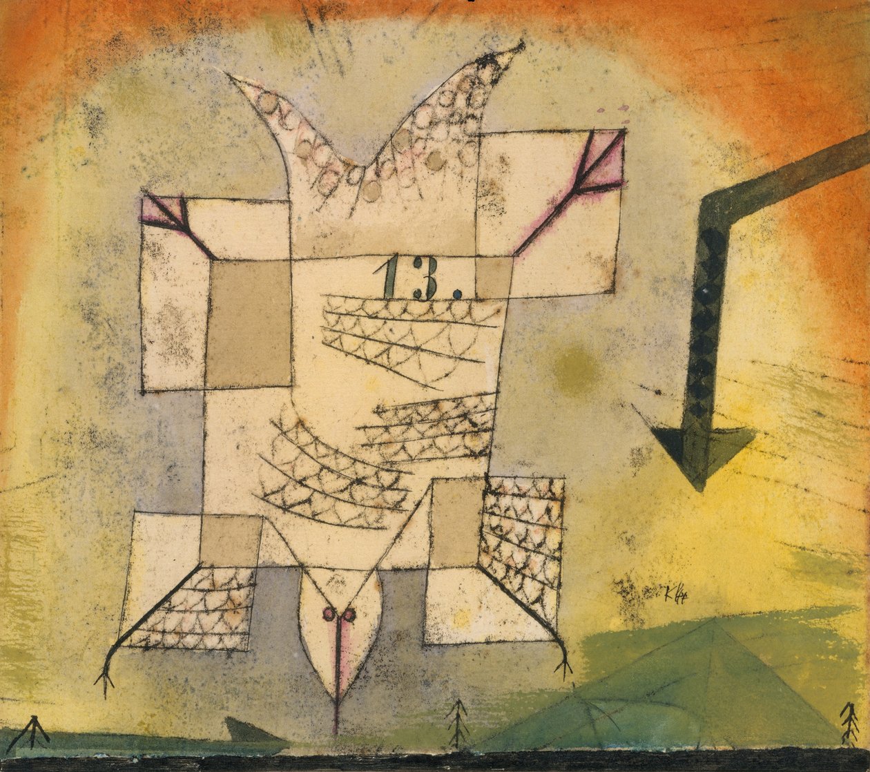 Kuş çarpması by Paul Klee
