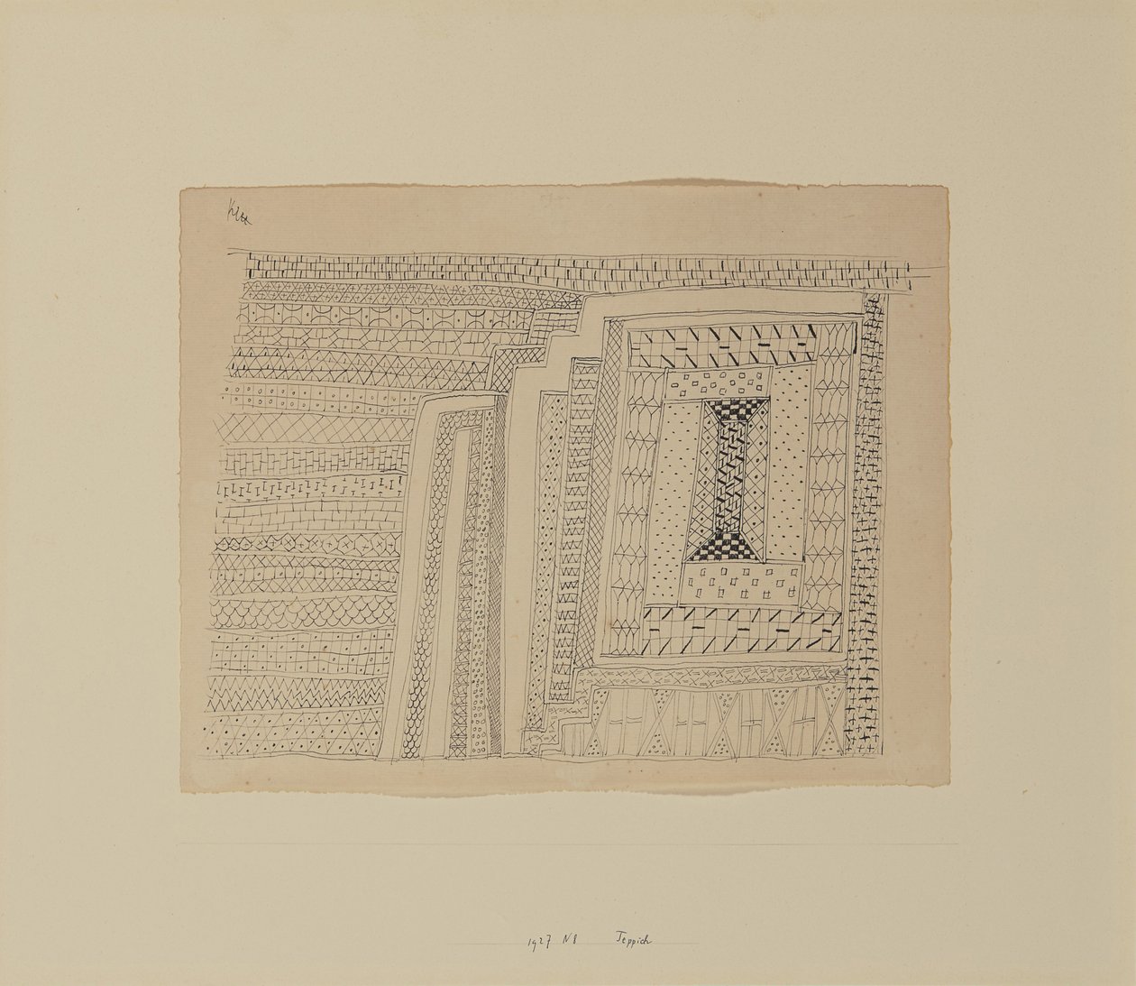 Halı Kelim, 1927. by Paul Klee