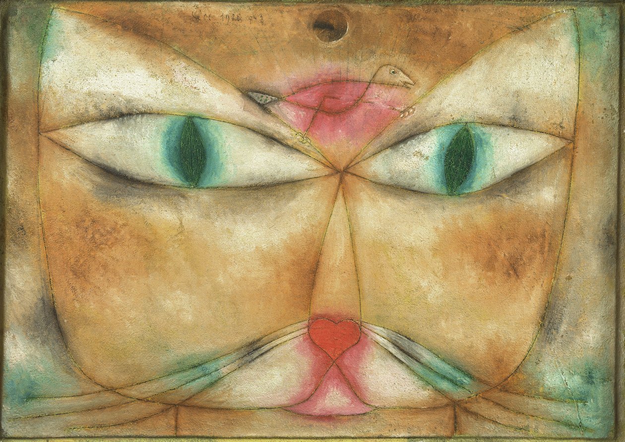 kedi ve kuş by Paul Klee