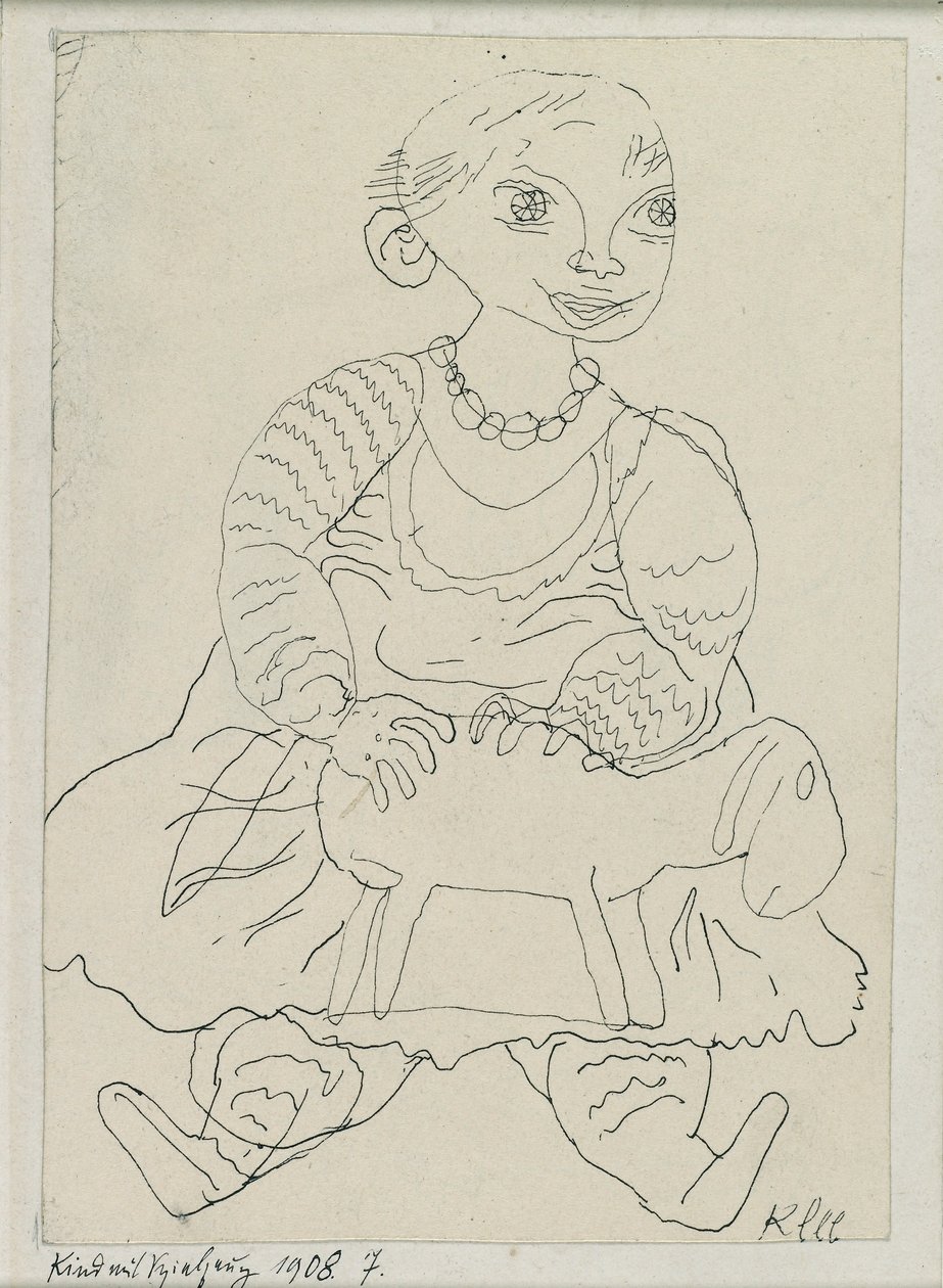 Oyuncaklı Çocuk, 1908 by Paul Klee