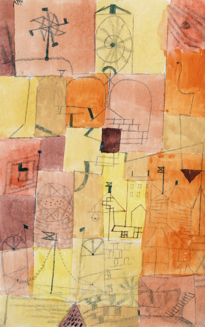 Yel Değirmenli Çocukların Şehri by Paul Klee