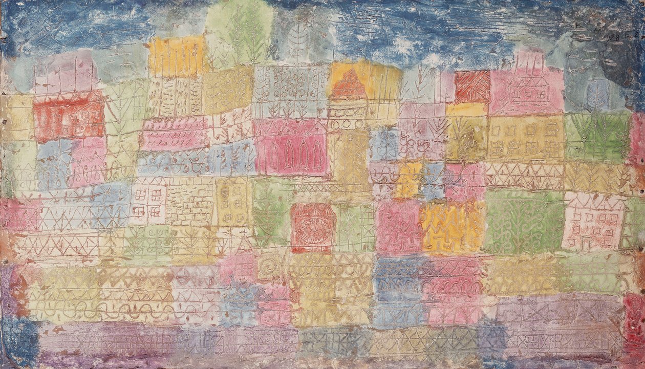 renkli manzara; renkli manzaralar by Paul Klee