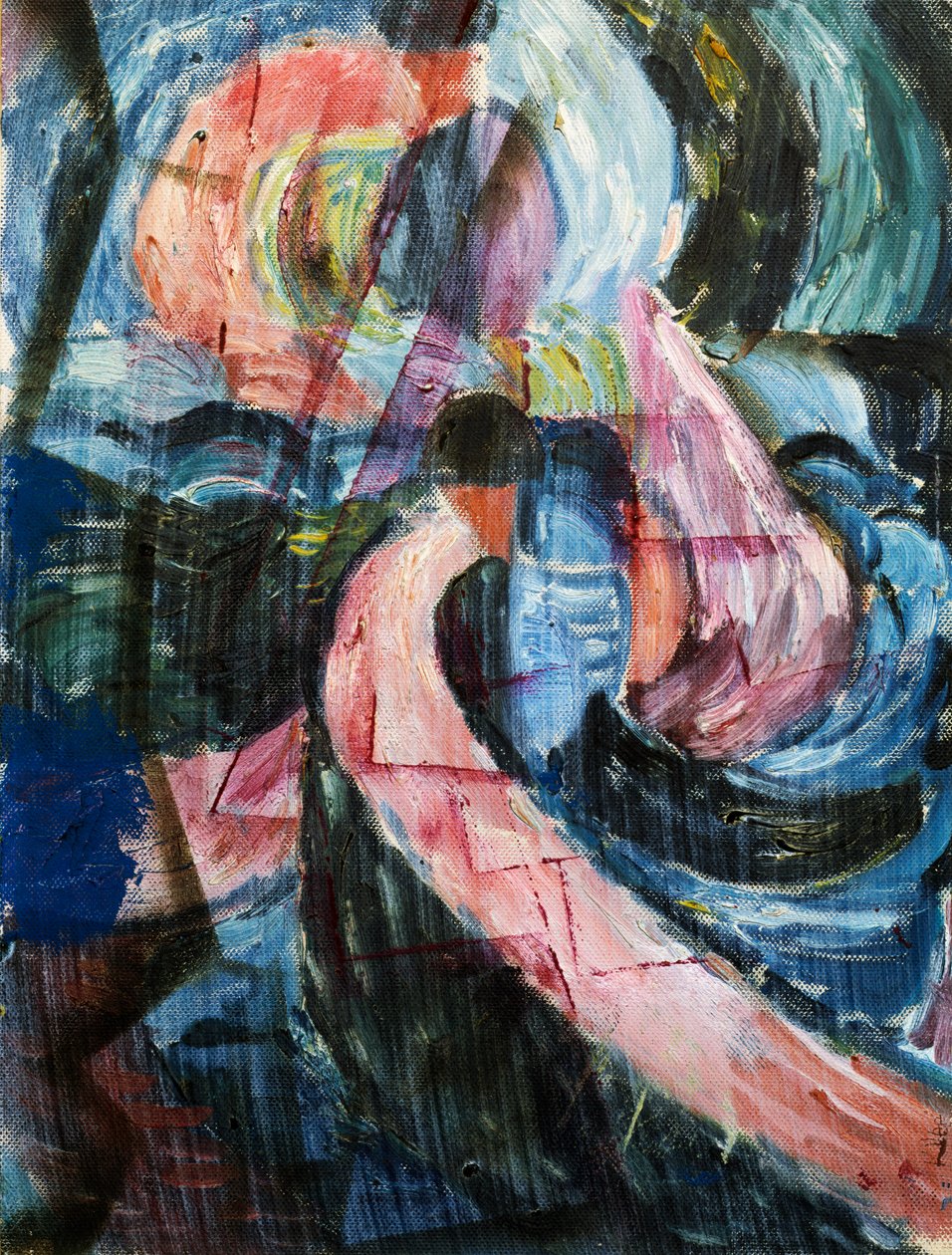 Bir şelale altında inşaat, bir geçiş by Paul Klee