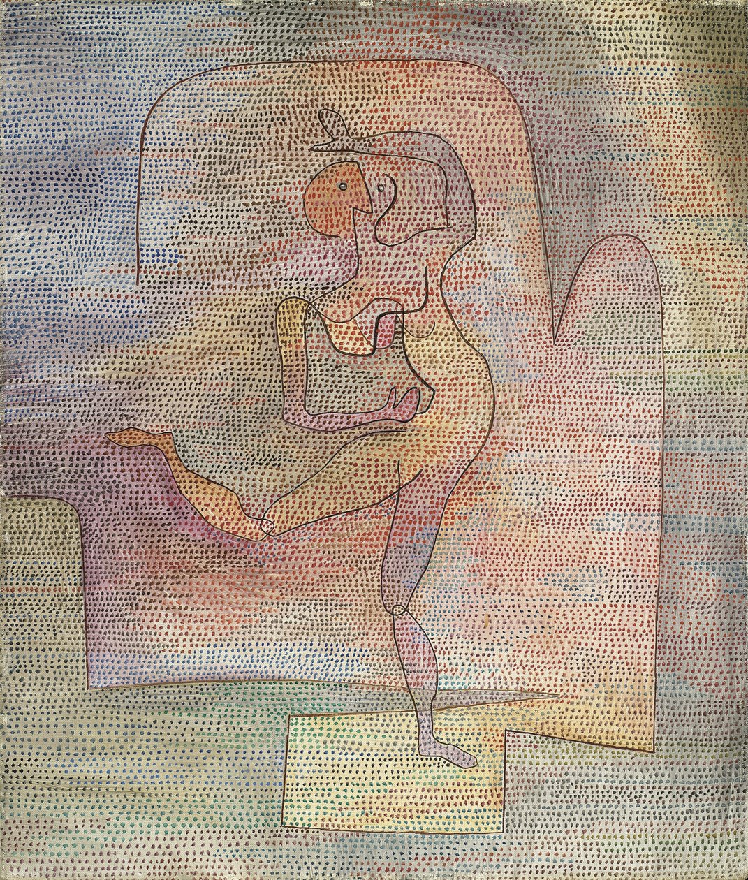 ""Dansçı"" (Dansçı) - Tablo, Paul Klee (1879-1940) by Paul Klee