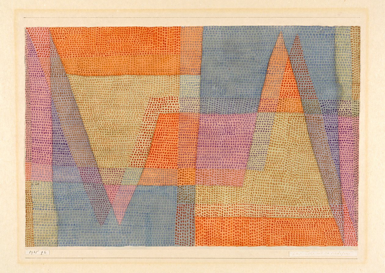 Das Licht und die Schärfen La lumière et les arêtes, 1935. by Paul Klee