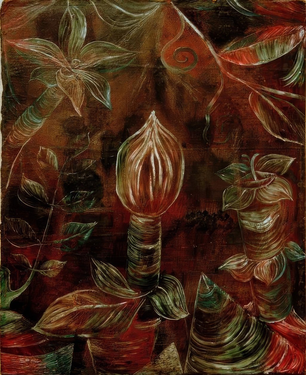 Dekoratif bitki resmi Tomurcuk by Paul Klee
