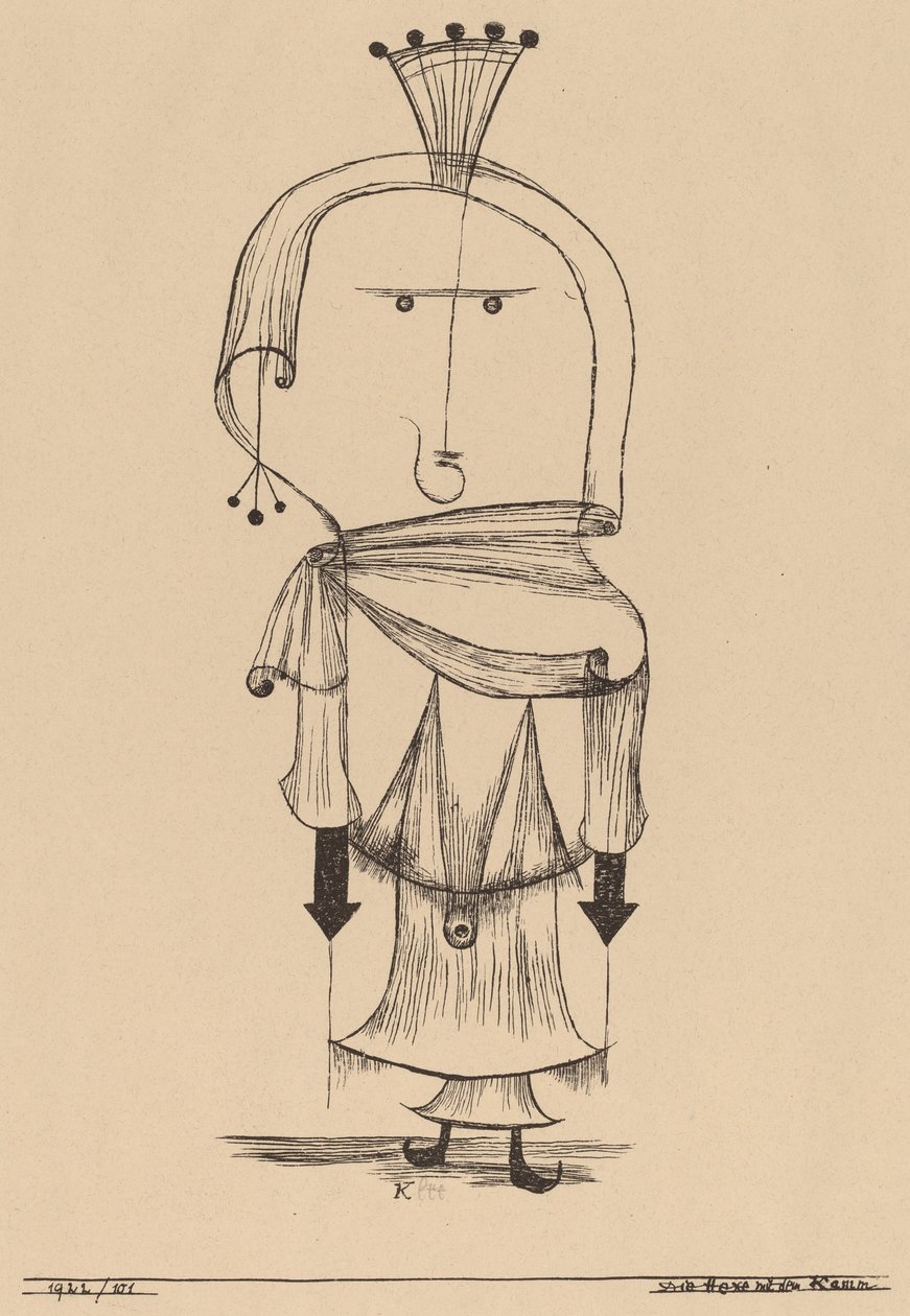 Die Hexe mit dem Kamm Witch with a Comb, 1922. by Paul Klee
