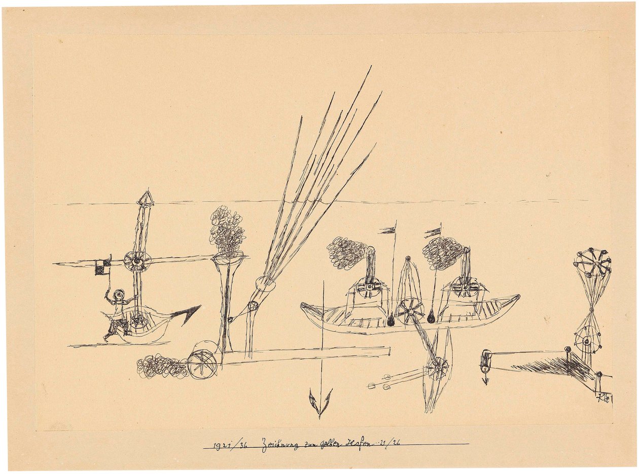Sarı liman için çizim, 1921-1926. by Paul Klee