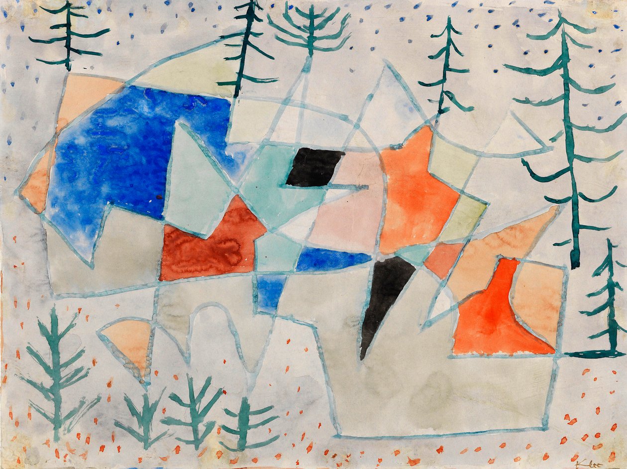 Edelklippe Noble uçurum, 1933. by Paul Klee