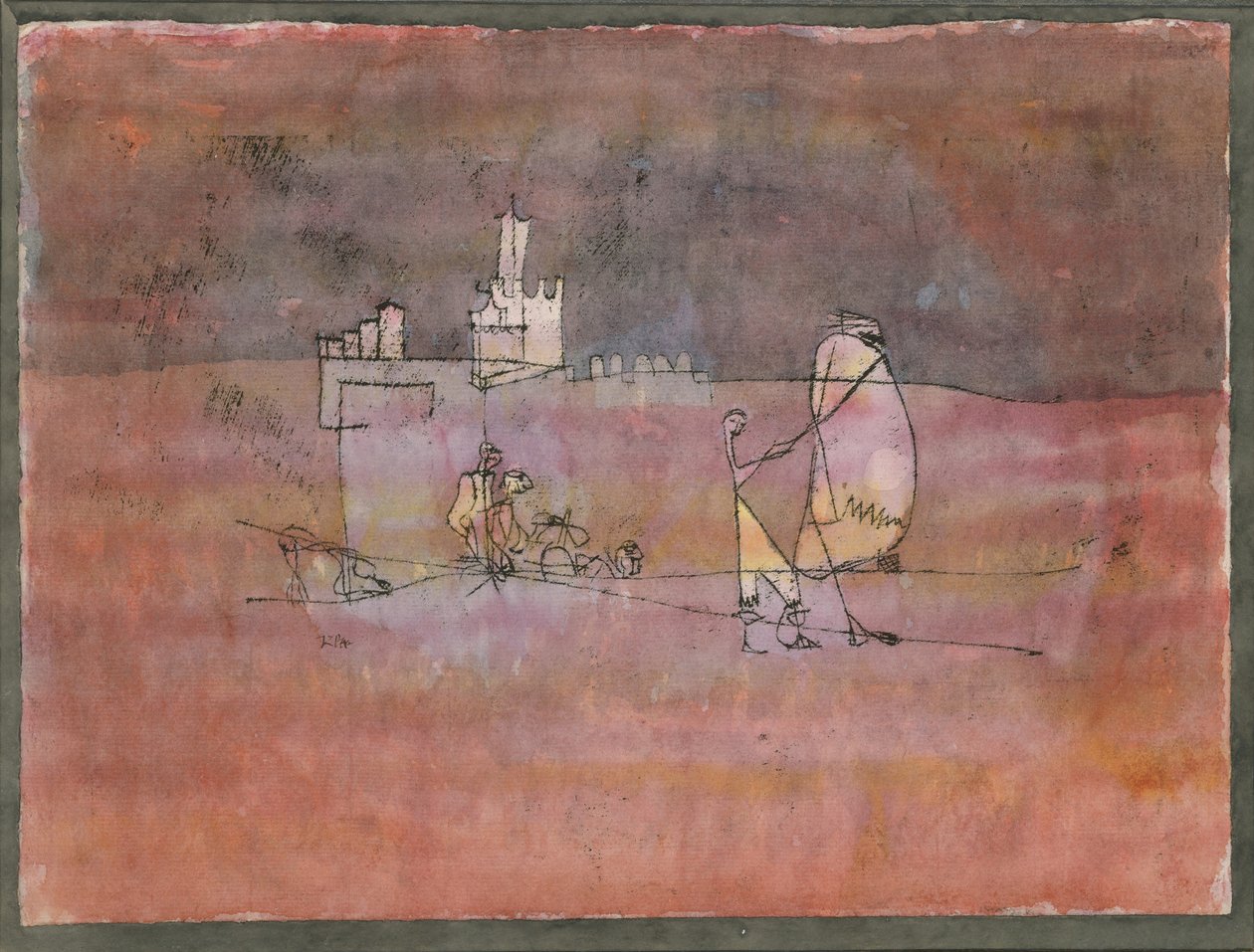Bir Arap Kasabasından Önce Bölüm, 1923 by Paul Klee
