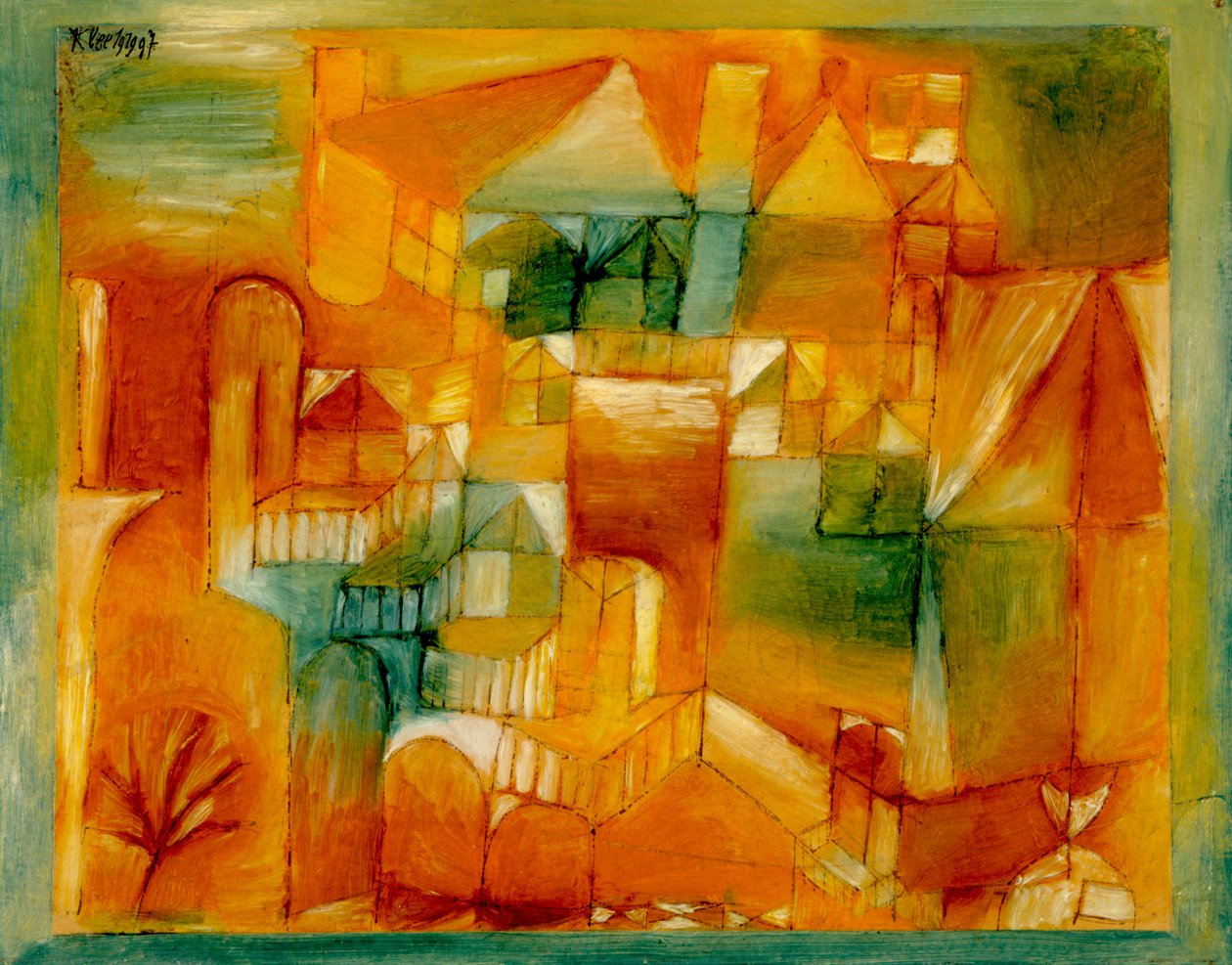 Cephe Kahverengi-Yeşil, 1919. by Paul Klee