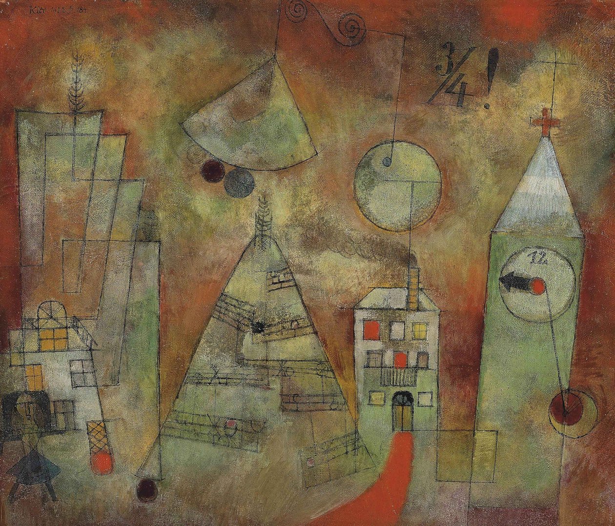 Kader Saati On İkiye Kadar On İkiye Kadar Kader Saati, 1922. by Paul Klee