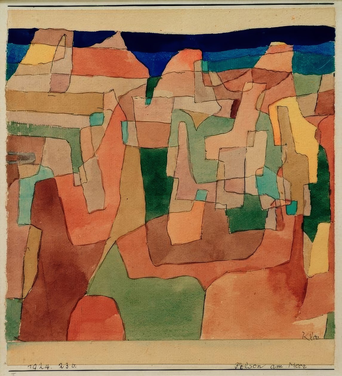 Deniz kenarındaki kayalar by Paul Klee