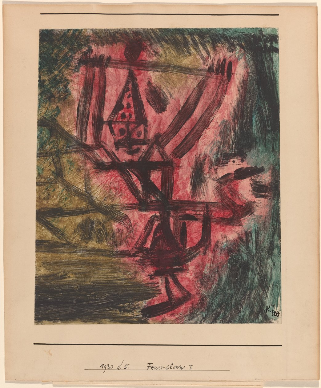 Feuer Palyaço I (Ateş Palyaço) by Paul Klee