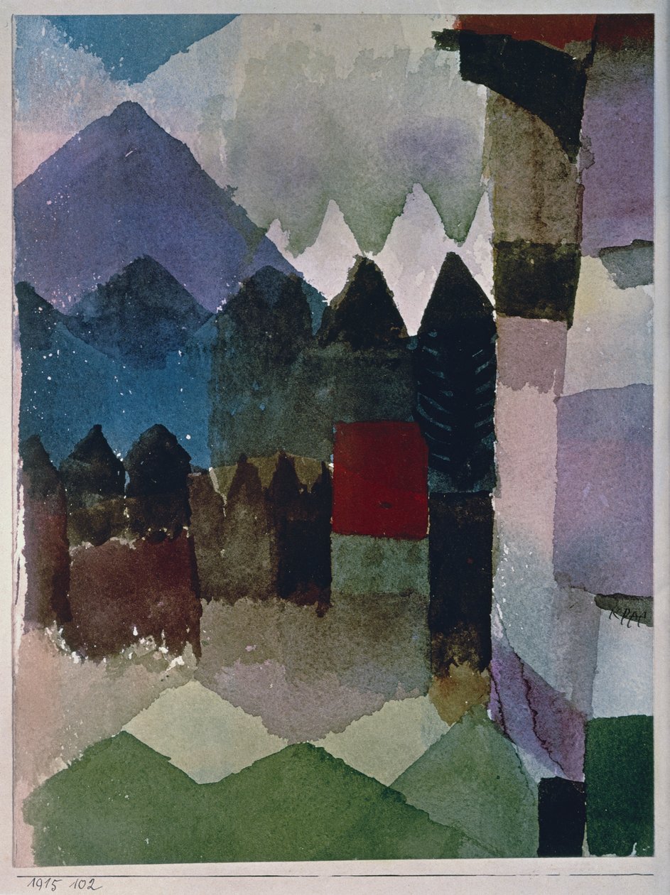 Franz Marc'ın Bahçesinde Fohn Rüzgarı by Paul Klee