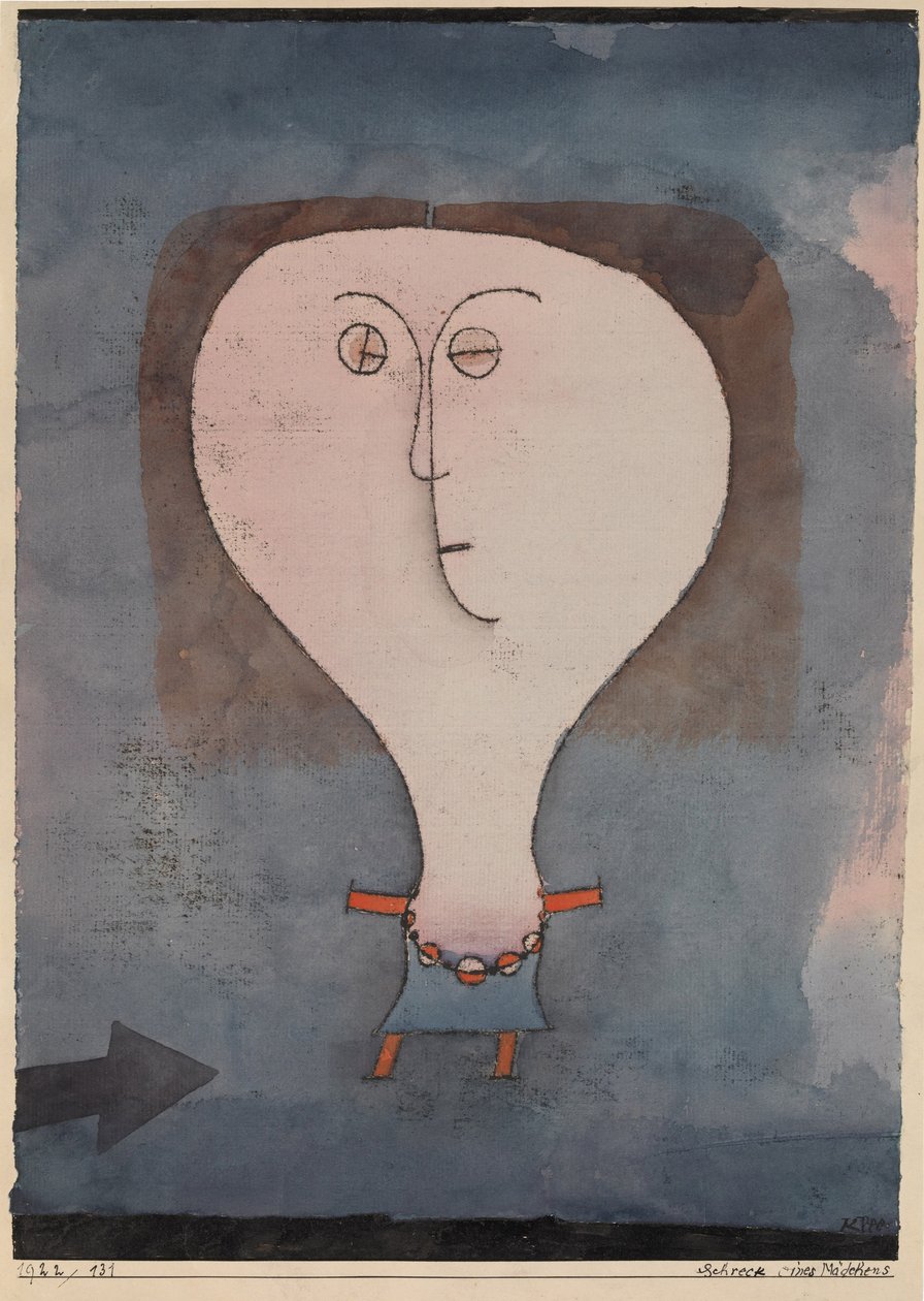 Bir Kızın Korkusu, 1922. by Paul Klee