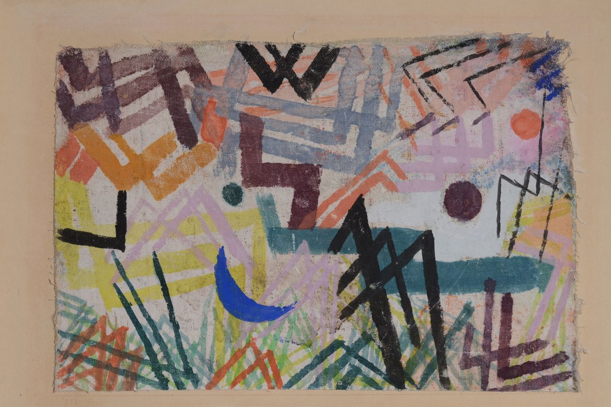 Lech Landscape kuvvetlerinin oyunu, 1917. by Paul Klee