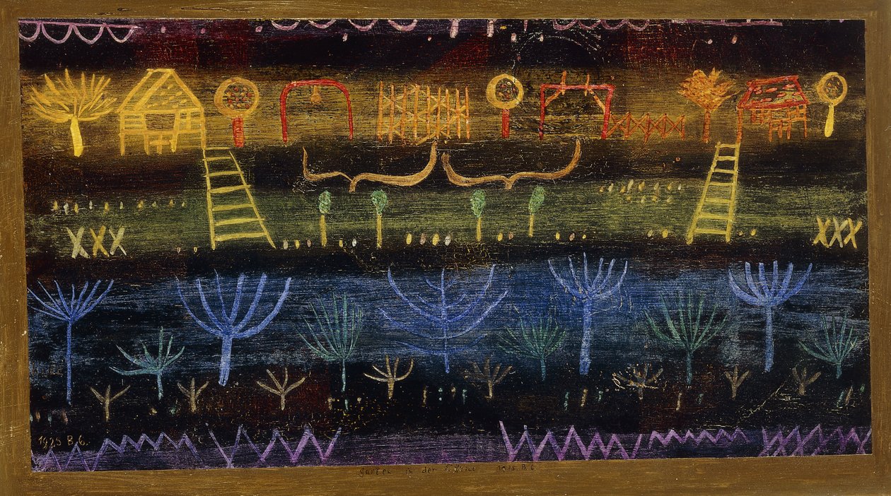 seviyede bahçe; ovada bahçe by Paul Klee