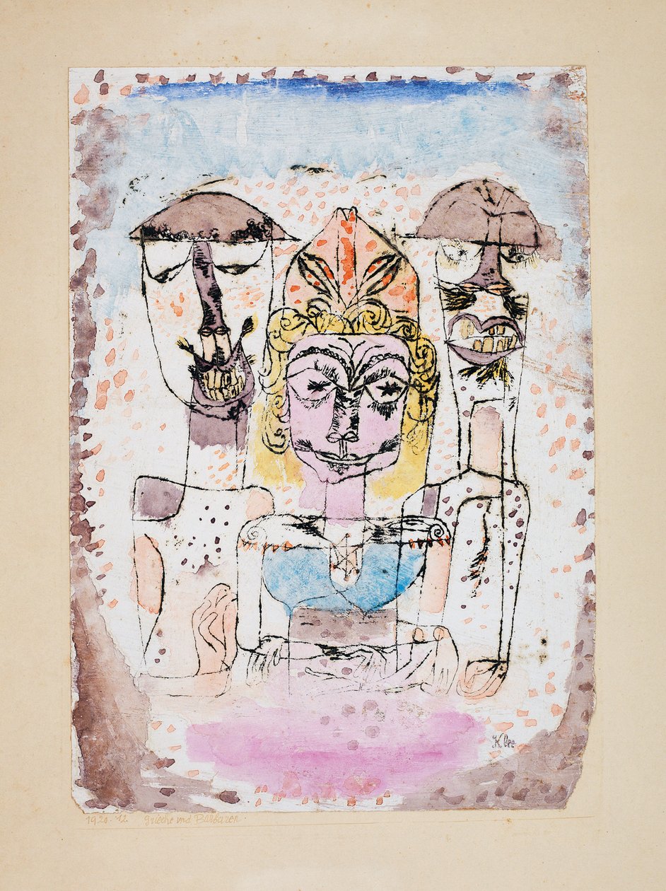 Yunan ve Barbarlar, 1920. by Paul Klee
